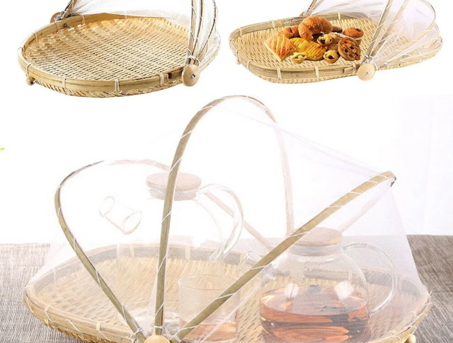 bamboo tray with net cover_2 bamboo tray with net cover_2
