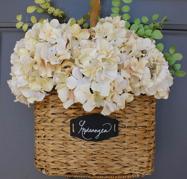 Flowers And Wire Wicker Basket_2 Flowers And Wire Wicker Basket_2