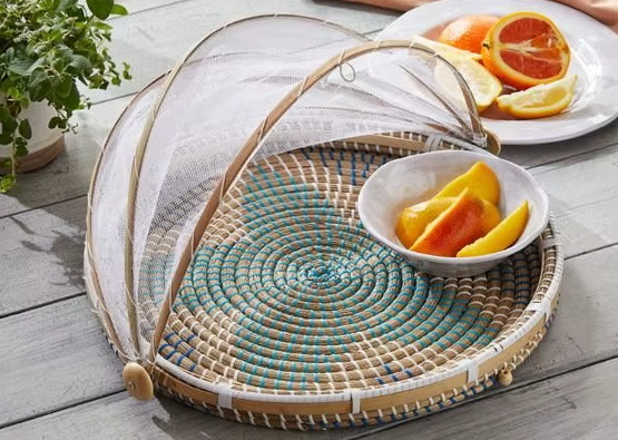 bamboo tray with net cover_1 bamboo tray with net cover_1