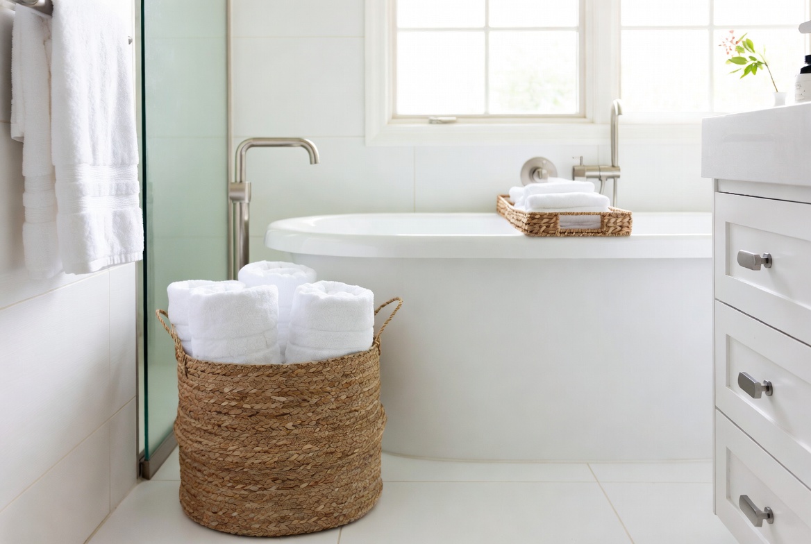 Luxury Bathroom Towel Basket Display Luxury Bathroom Towel Basket Display