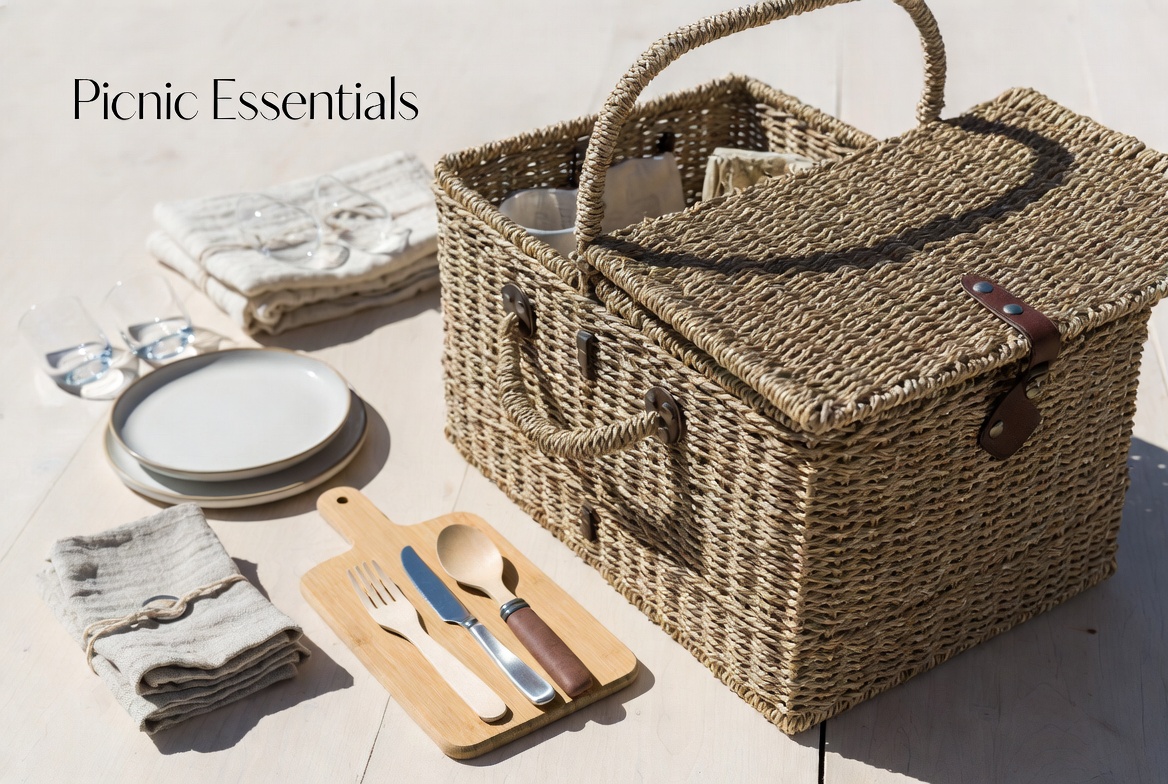 Picnic Essentials Flat Lay Picnic Essentials Flat Lay