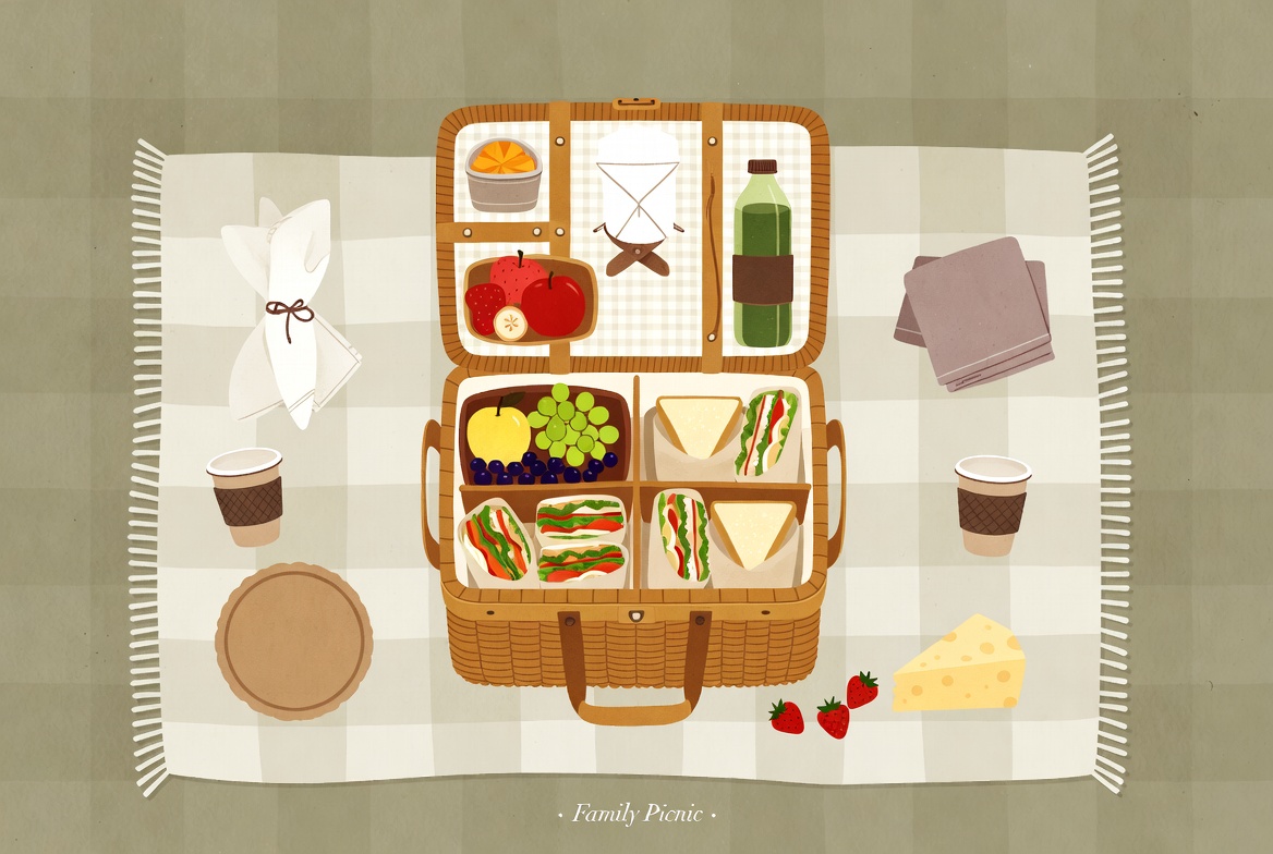 Family Picnic Basket Organization Family Picnic Basket Organization