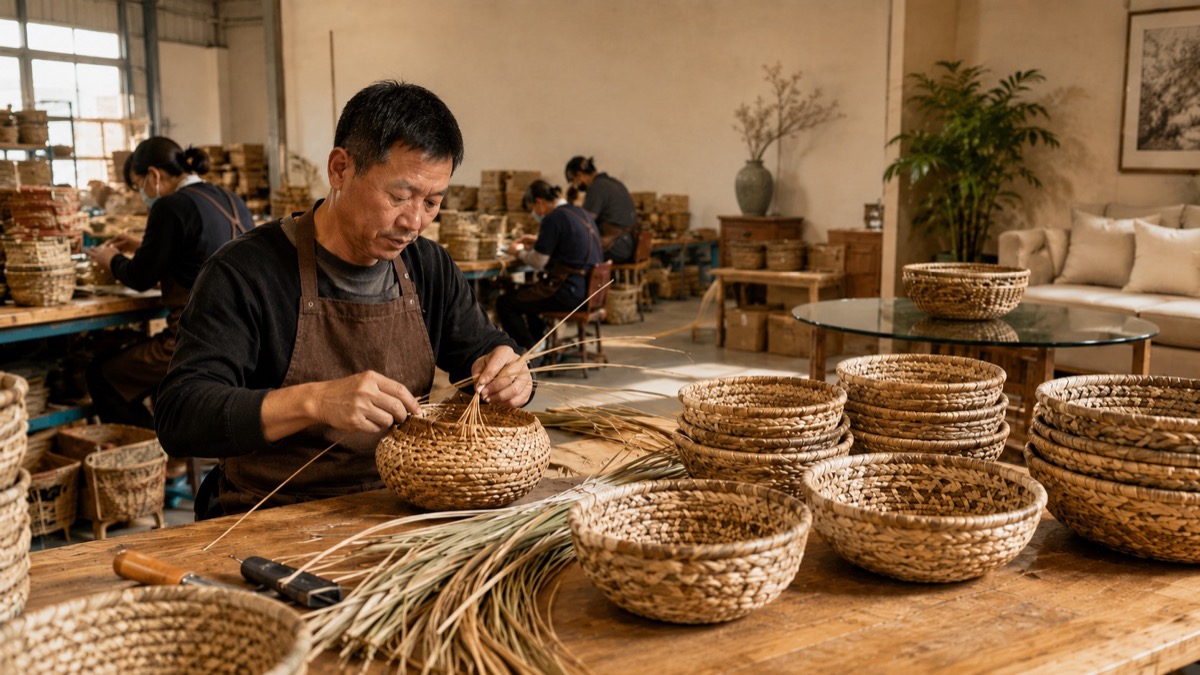 Factory Crafted Woven Bowls Factory Crafted Woven Bowls