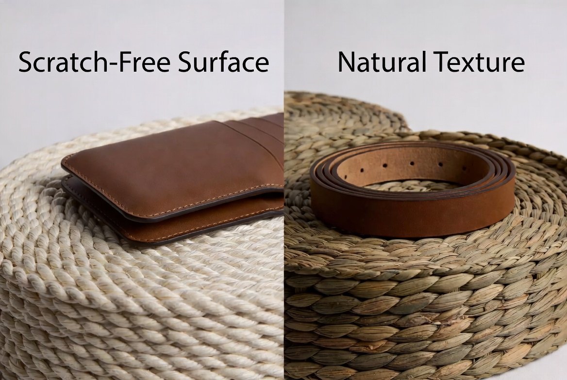 Paper Rope Vs Seagrass Close Up Paper Rope Vs Seagrass Close Up