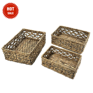 Water Hyacinth Woven Storage Baskets