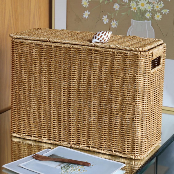 What Types of Items Can You Store in A Tall Woven Basket with Lid?