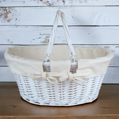 How To Line A Wicker Basket with Handles?