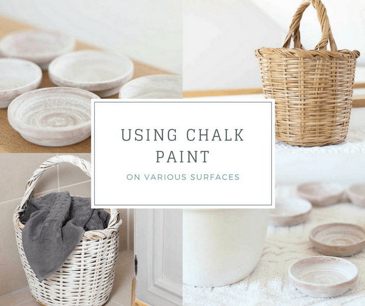 Chalk Paint Wicker Baskets
