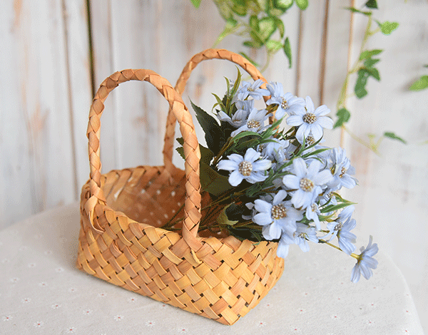 woven flower basket