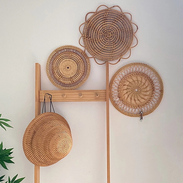 rattan wall basket