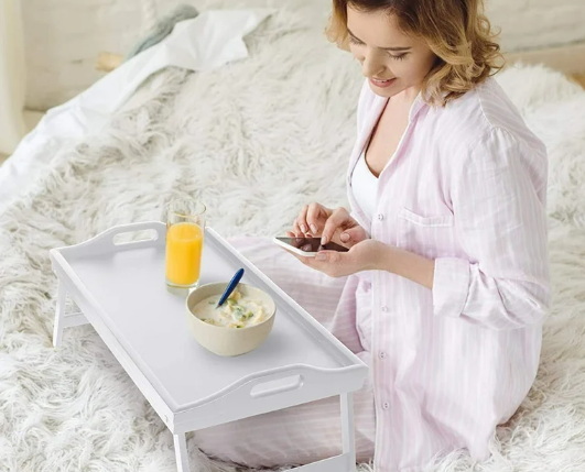 bamboo tray with legs