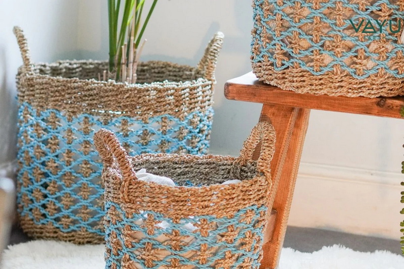 handmade seagrass basket_1