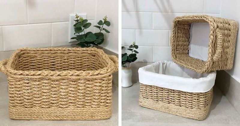 square weave wire basket