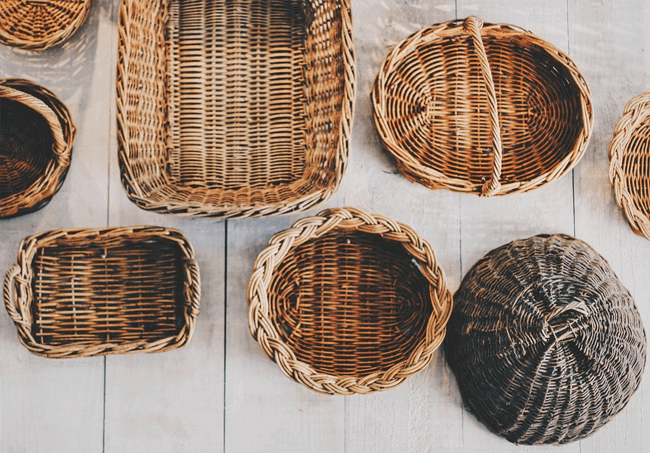 how to clean wicker basket