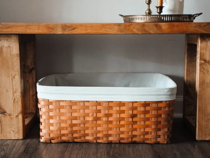  Line A Wicker Basket with Fabric