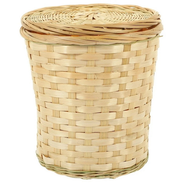 bamboo basket with lid