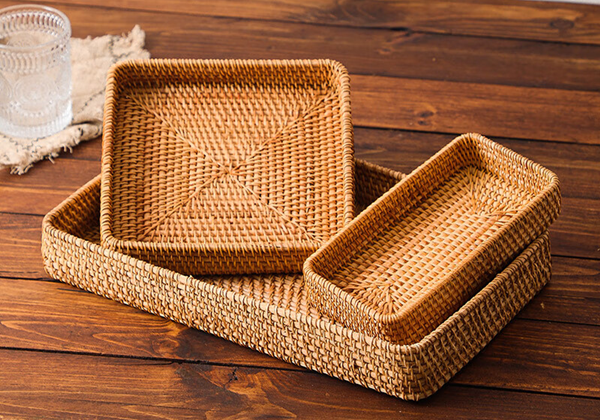 woven tray baskets