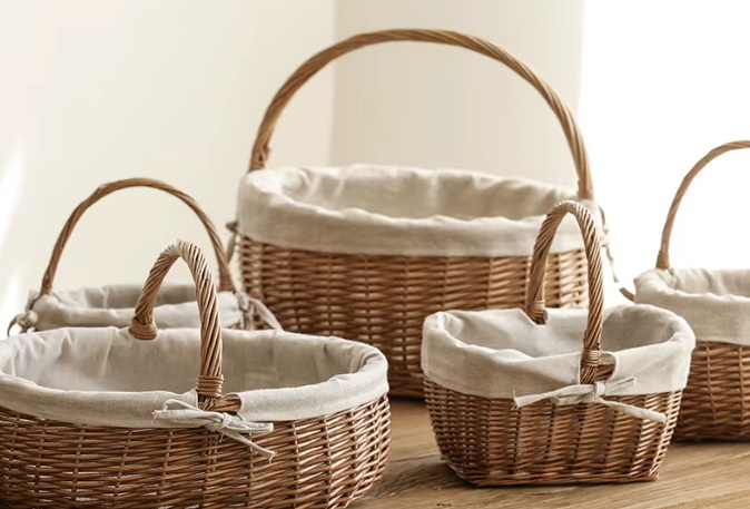 Can I Use A Wicker Handmade Basket with Wood Bottom for Both Storage And Decoration?