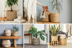 Rattan gewebte Vase gegen Seegras gewebte Vase -Profis und -Kons.jpg