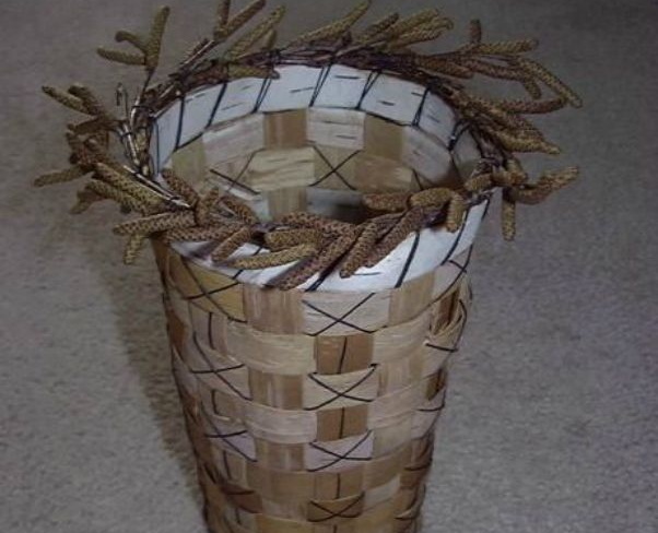 Round Bark Basket 
