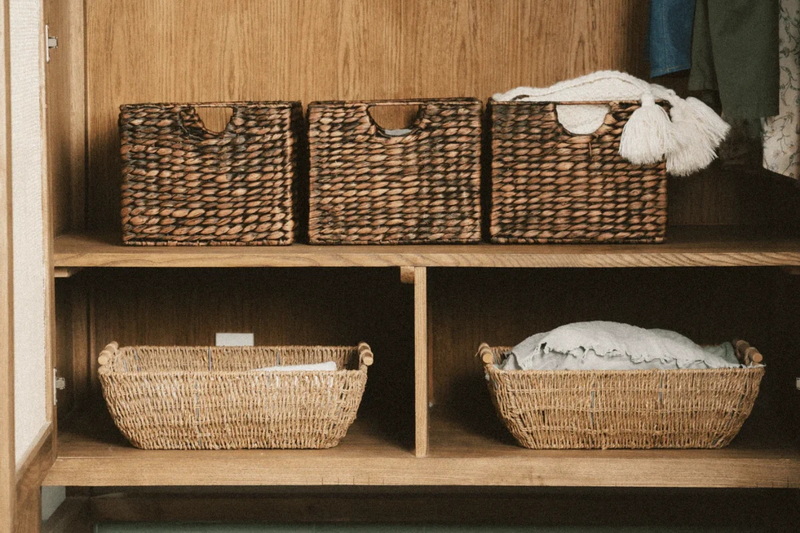 How Can A Brown Woven Wicker Handmade Covered Basket Organize Your Space?