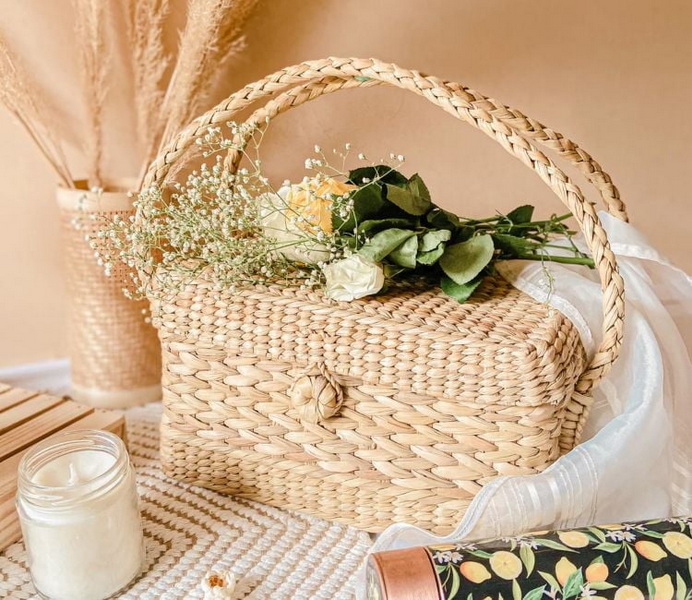 Lattice Wicker Basket