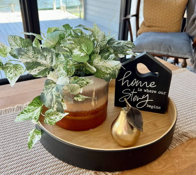 bamboo tray table set