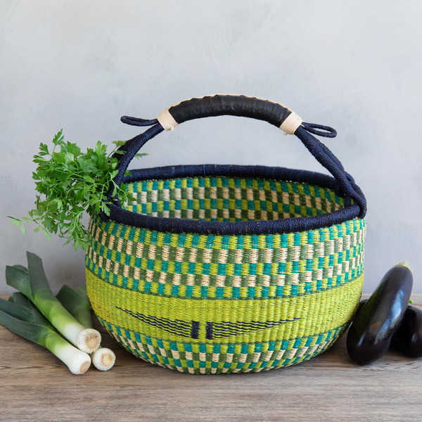Why Should I Choose A West African Handmade Grass Recycled Plastic Lidded Basket for My Home