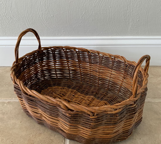 how to paint a wicker basket