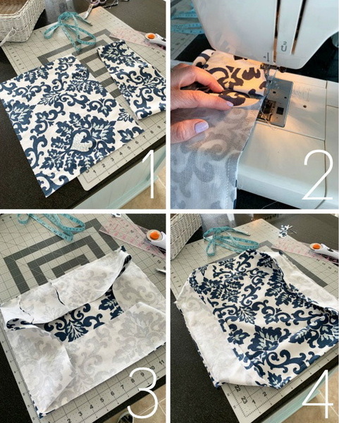 Cover A Wicker Basket with Fabric_2