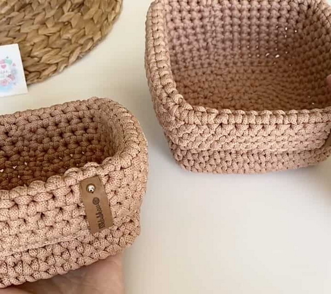 Como fazer crochê um quadrado de cesta?