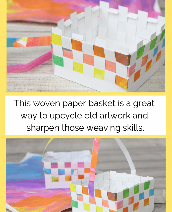 how to make a woven basket out of paper