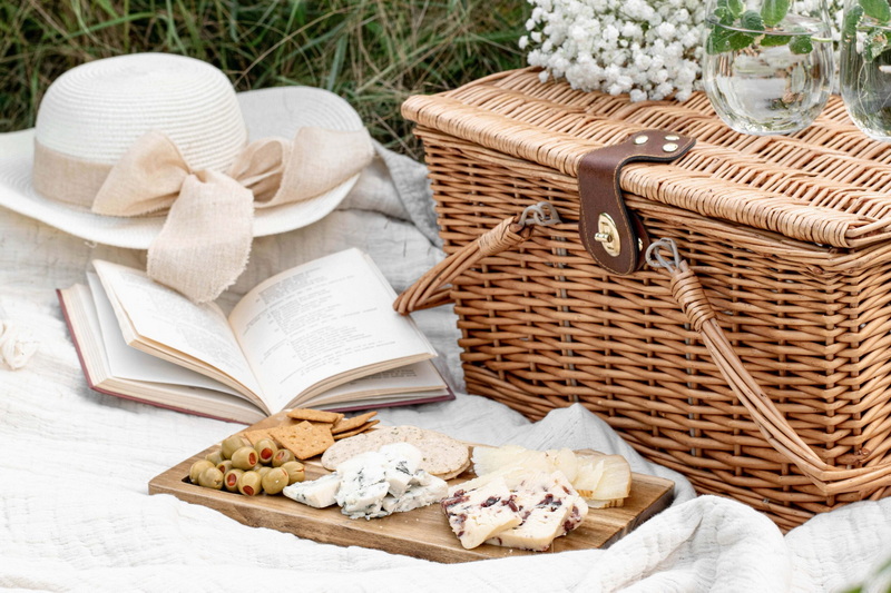 Square Wicker Picnic Basket_1_1