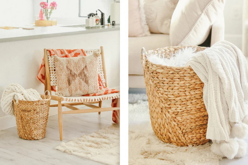 How Can I Use Handmade Macrame Baskets in My Living Room?