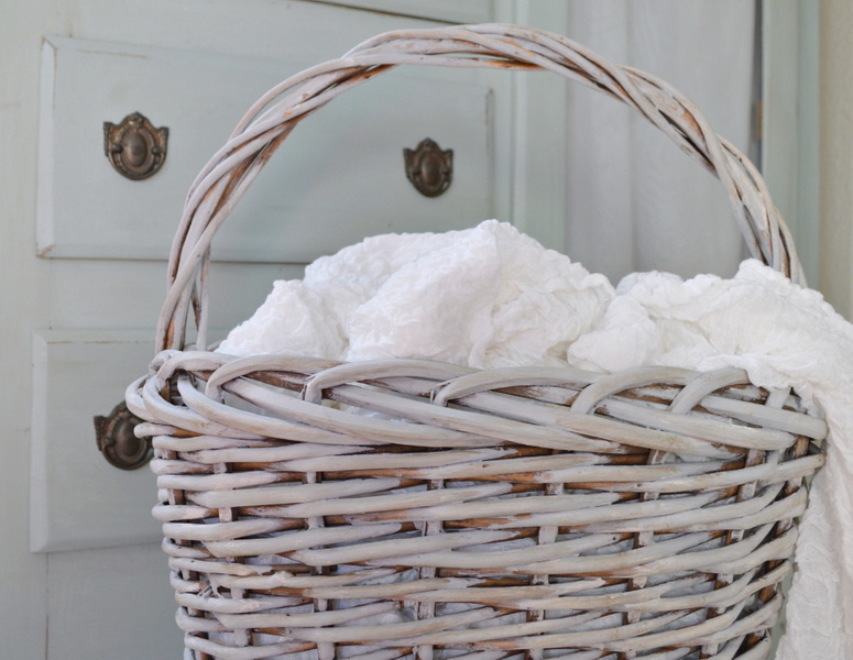 A White Wicker Basket