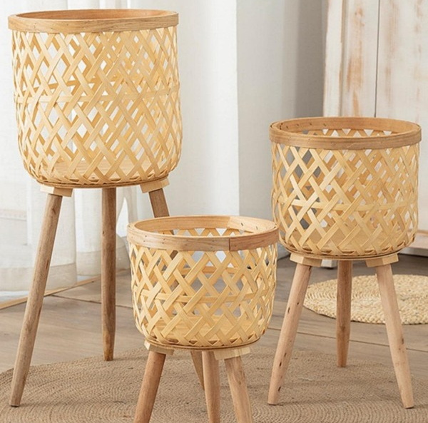 Bamboo Woven Flower Basket_4