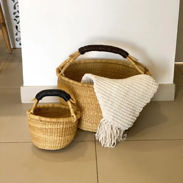 How Can A Handmade Bolga Basket From Ghana Enhance Your Shopping Experience?