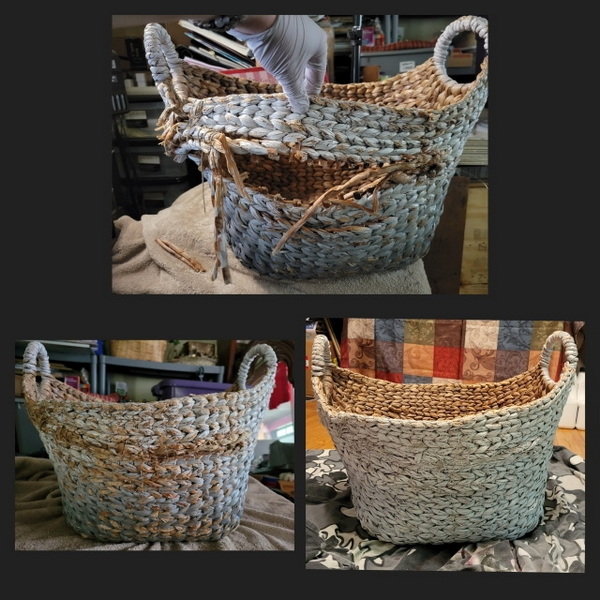 Cut A Hole in A Wicker Basket_1