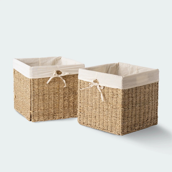 Put A Wicker Basket in Shedd for Storage_4