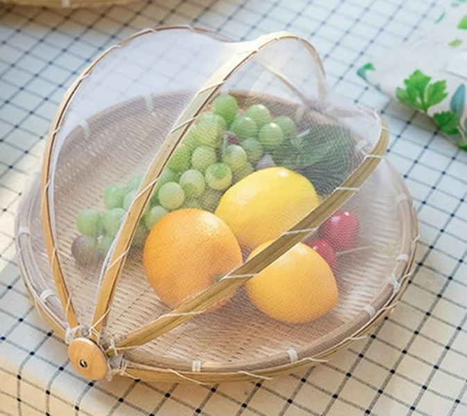 where to buy bamboo fruit basket with net cover