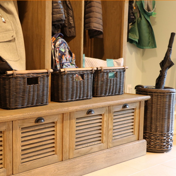 brown woven wicker handmade covered basket_2