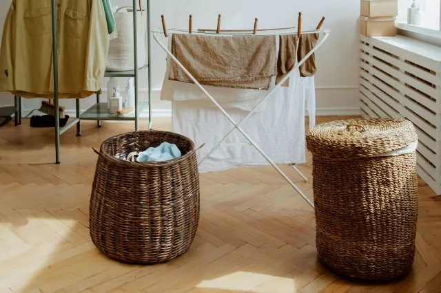 Handmade Reed Laundry Basket