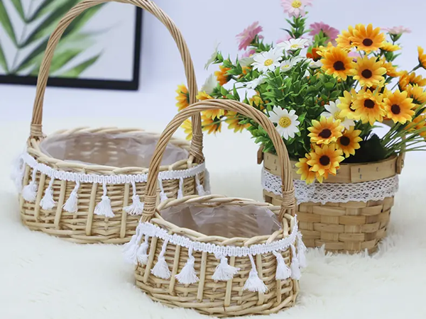 woven flower baskets