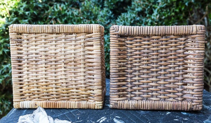 How To Darken Wicker Baskets?