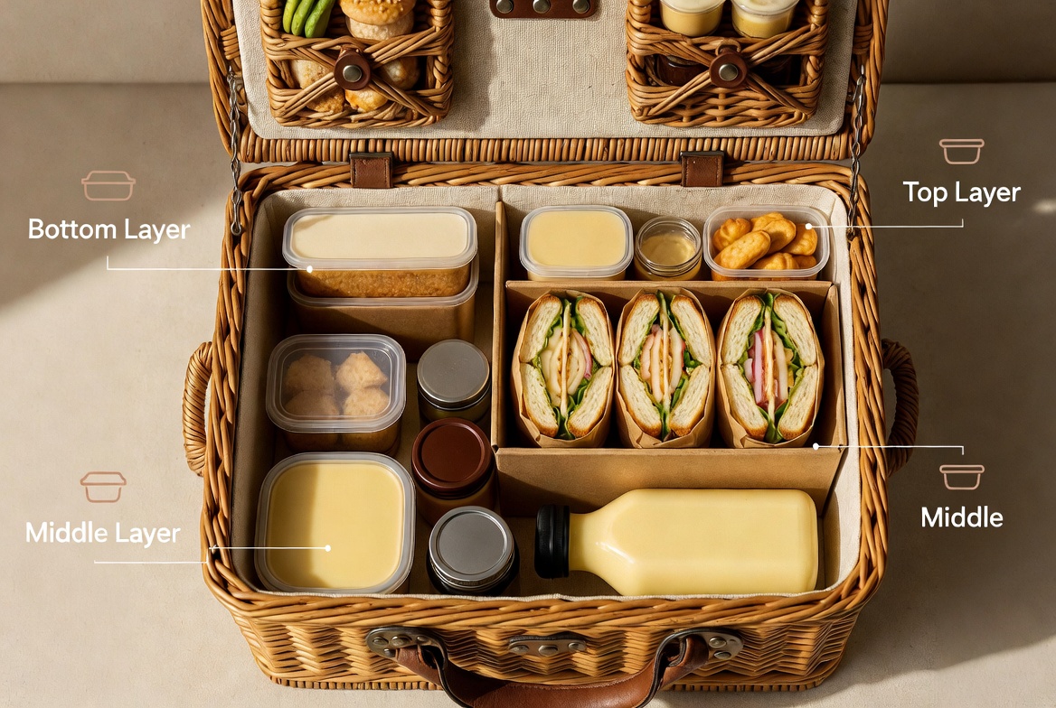 Picnic Basket Packing Layout Picnic Basket Packing Layout