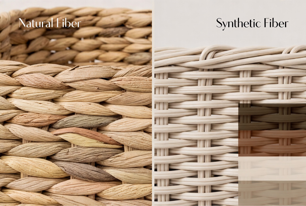 Natural Versus Synthetic Basket Materials Natural Versus Synthetic Basket Materials