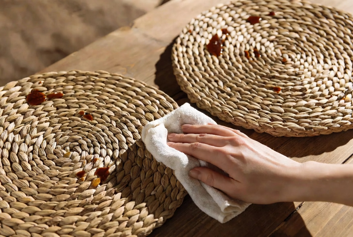 Stain Resistant Natural Fiber Placemats Stain Resistant Natural Fiber Placemats