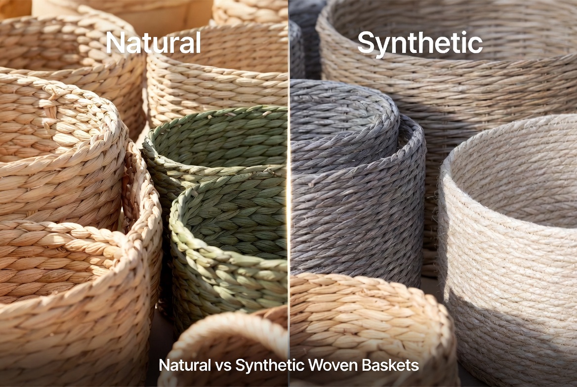 Natural And Synthetic Woven Basket Materials