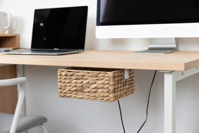 Minimalist Desk With Woven Cable Basket.jpg