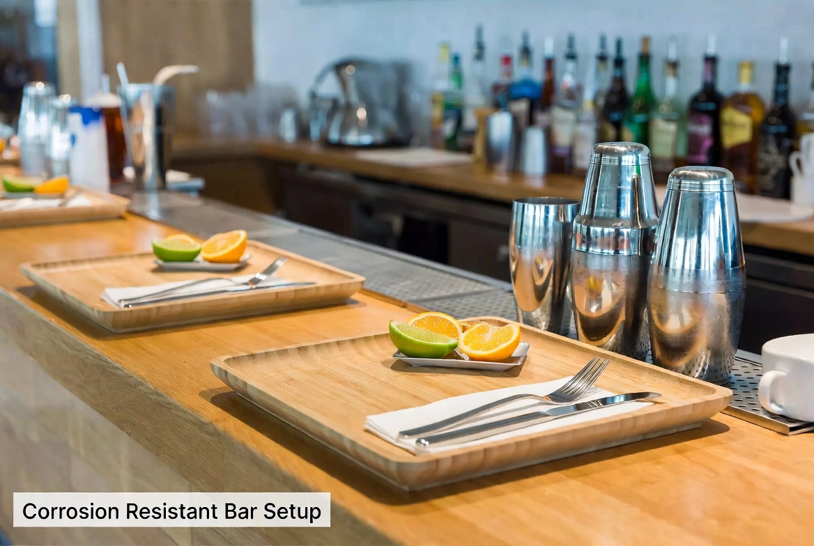 Bamboo Tray Wet Bar Display Bamboo Tray Wet Bar Display